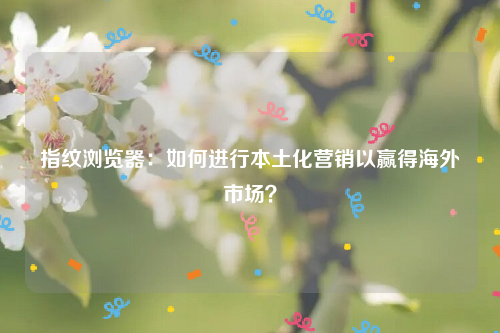 指纹浏览器：如何进行本土化营销以赢得海外市场？