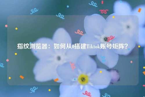 指纹浏览器：如何从0搭建Tiktok账号矩阵？